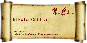 Nikula Csilla névjegykártya